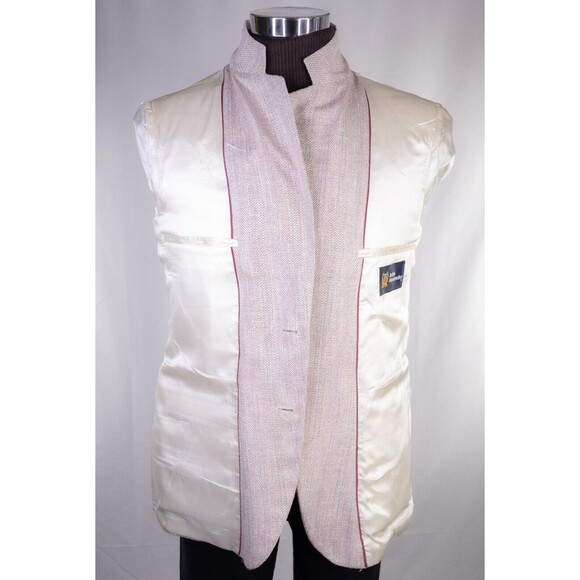 VTG John Alexander Herringbone Blazer Sport Coat Casual Jacket Size 38R 2-Button - Picture 12 of 13